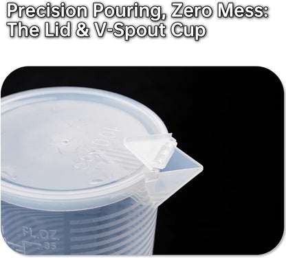 Measuring Cups 35Oz (1000 Ml), Plastic, Multipurpose - Great for Chemicals, Oil, Pool and Gardening - Ounce (Oz) and Milliliter (Ml)3
