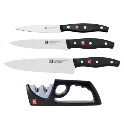 Twin Signature 4-Piece Razor-Sharp German Knife Set, Made in Company-Owned German Factory with Special Formula Steel Perfected for Almost 300 Years, Dishwasher Safe1