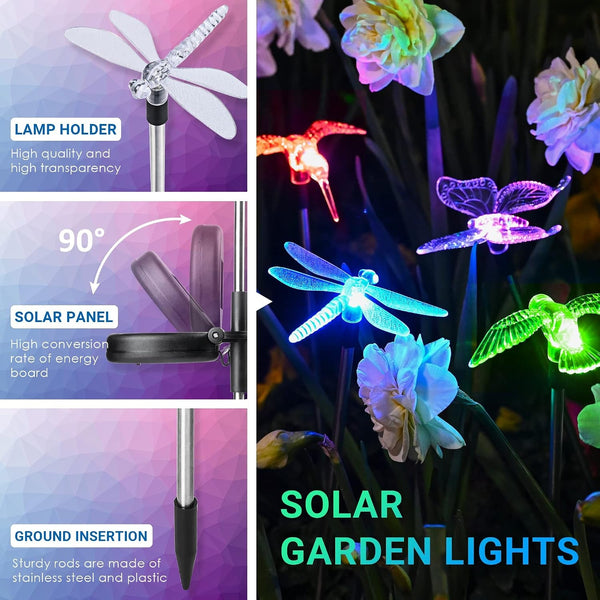 Solar Garden Lights Decor Butterfly Path Lights Outdoor Decorations4