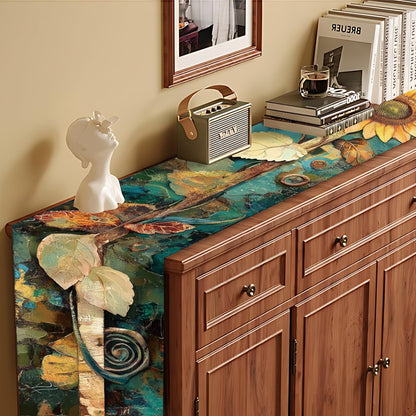 Elegant Sunflower Table Runner and Placemat Set – 5-Piece Rustic Dining Table Decor with 1 Table Runner & 4 Placemats – Bright Yellow Floral Design for Everyday or Seasonal Use7