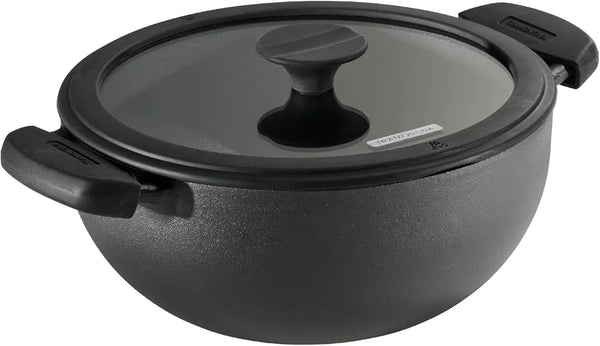 Utsava Pre-Seasoned Cast Iron 3.9-Quart Kadai with Lid | Kadhai Pot for Indian Cooking1