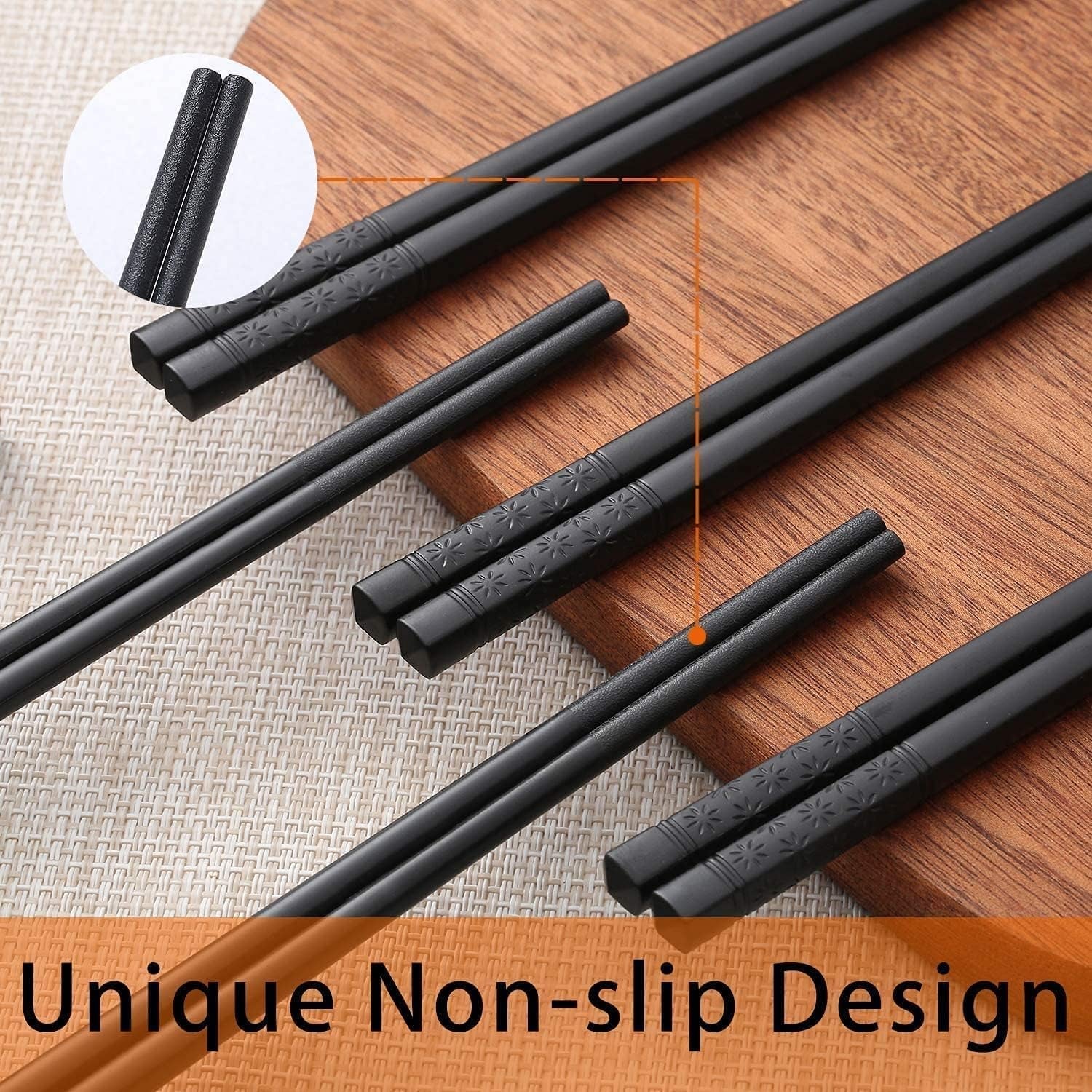 10-pairs-fiberglass-chopsticks-reusable-chopsticks-dishwasher-safe-9-1-2-inches-black