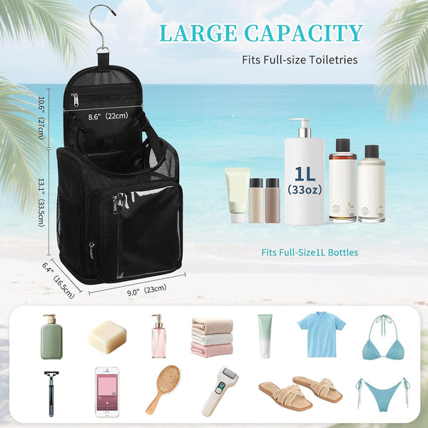 Hanging Shower Caddy Portable - Travel Toiletry Bag for College2