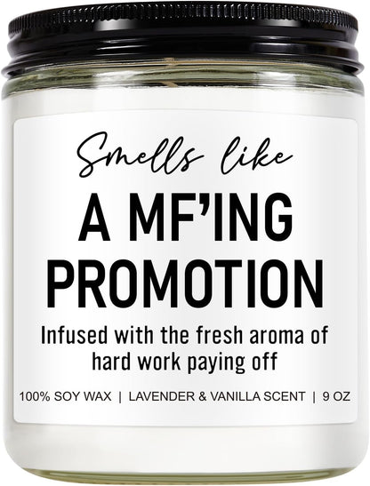 Funny Scented Candles - Congratulations on Your Promotion, New Job Gifts for Women, Men - Job Decorations - 9 Oz1