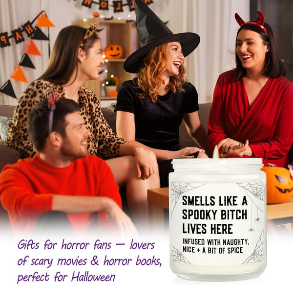 Funny Spooky Gifts for Women, Witchy Halloween Decorations Candle2