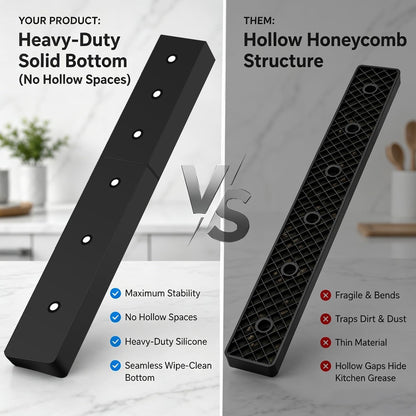 30" Magnetic Stove Top Shelf, Silicone over the Stove Spice Rack Organizer | Heat Resistant Silicone, Anti-Rattle No-Scratch Range Shelf, 3 Functional Partitions Kitchen Storage for Spices6