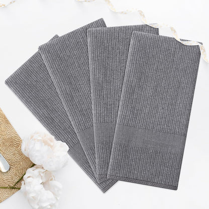 380 GSM Cotton Premium Kitchen Towels 6 Pack, 18"X 28", Grey7