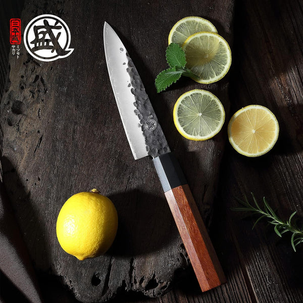 4-Piece Japanese Chef Knife Set, San-Mai 9Cr18Mov7