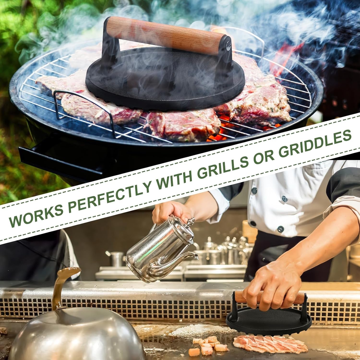 burger-press-7-round-heavy-duty-cast-iron-smash-bacon-press-meat-steak-with-wood-handle-for-griddle-sandwich-nonstick-pan