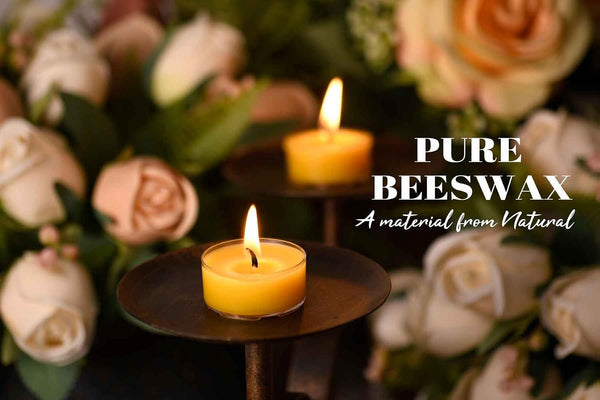 Natural Yellow Beeswax Tealight Candles - 12Pcs - Organic Candle Natural Scent Smokeless Clean Burning6