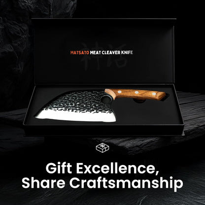 Cleaver Knife – Japanese Steel Cooking Butcher Knife for Meat & Vegetables Chopping, 5.8 Inch Kitchen Knife, Kitchen Gift for Men & Women5