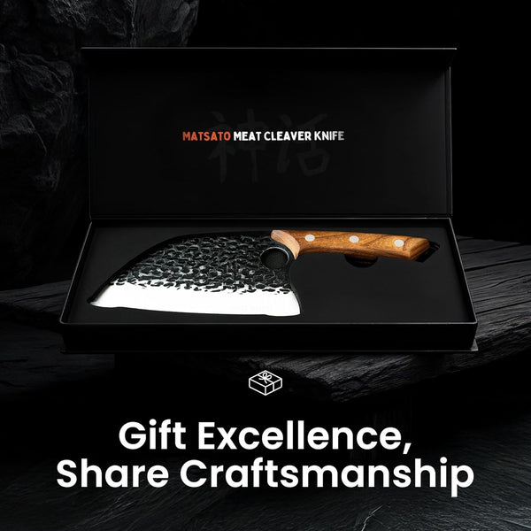 Cleaver Knife – Japanese Steel Cooking Butcher Knife for Meat & Vegetables Chopping, 5.8 Inch Kitchen Knife, Kitchen Gift for Men & Women5