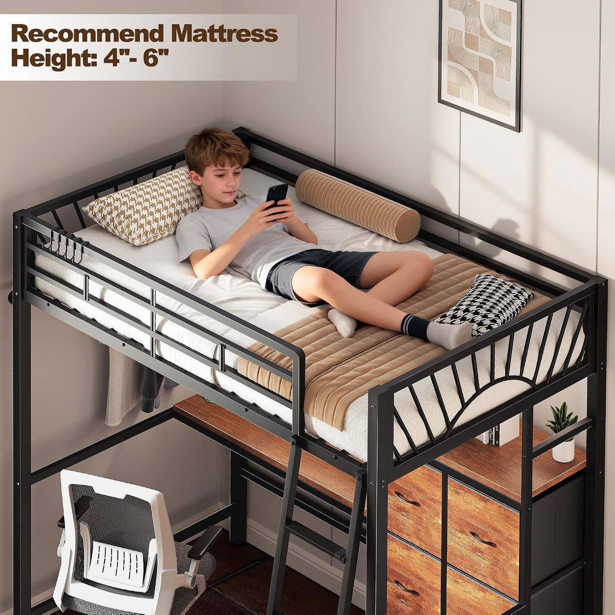 twin-loft-bed-with-desk-and-6-storage-drawers-metal-twin-size-loft-beds-with-charging-station-rgb-led-lights-and-pegboard-hanging-rod-for-kids-teenager-black