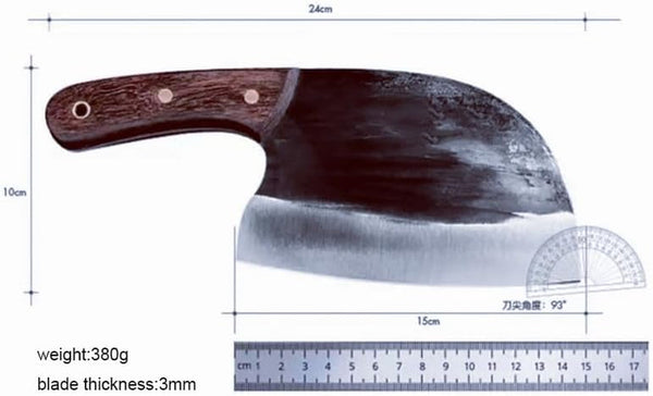 Meat Cleaver,Cleaver Knife Full Tang Butcher Knife Set Handmade Forged High-Carbon Clad Steel Kitchen Knives Cleaver Filleting Slicing Cutter2