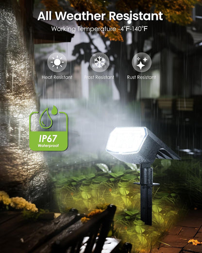 Solar Spot Lights Outdoor Waterproof, Solar Spotlights 10 Pack Cool White7
