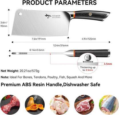 7.5 Inch Meat Cleaver with German Military Grade Composite Steel4