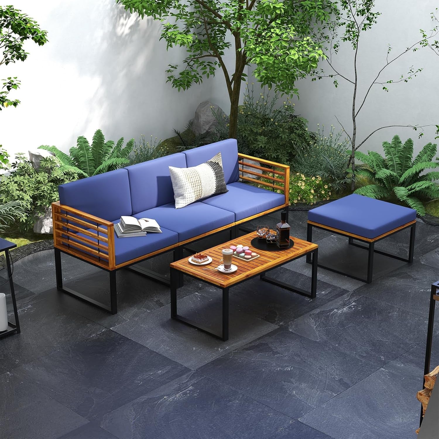 5-pieces-patio-conversation-set-acacia-wood-chair-set-with-ottoman-coffee-table-comfy-seat-back-cushions-outdoor-wood-furniture-set-for-backyard-poolside-garden