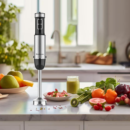 Immersion Blender Handheld, 800W Powerful Electric Hand Blender with Titanium Alloy Blades, 12 Speeds & Turbo, Electric Hand Mixer for Smoothies, Soups, Baby Food and Purees7