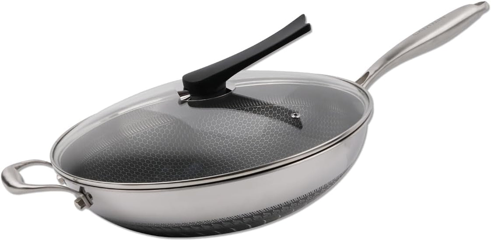 14-honeycomb-non-stick-wok-pan-stainless-steel-stir-fry-wok-with-lid-skillet-with-stay-cool-handle-pfoa-free-suitable-for-induction-ceramic-electric-and-gas-cooktops-sliver-14-inches