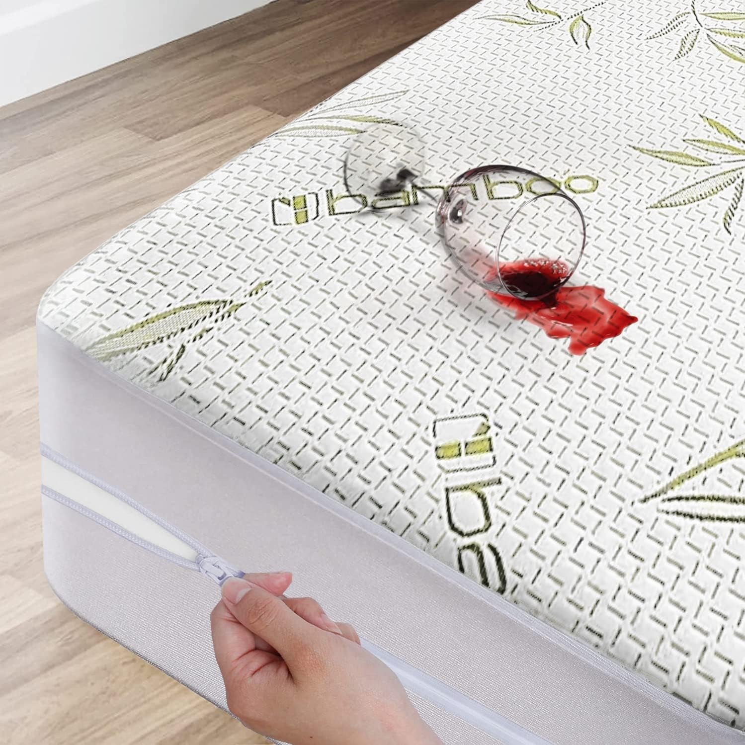 bamboo-mattress-protector-with-zipper-100-waterproof-king-size-cooling-mattress-cover-ultra-soft-jacquard-fabric-breathable-noiseless-mattress-pad-cover-zippered-mattress-encasements