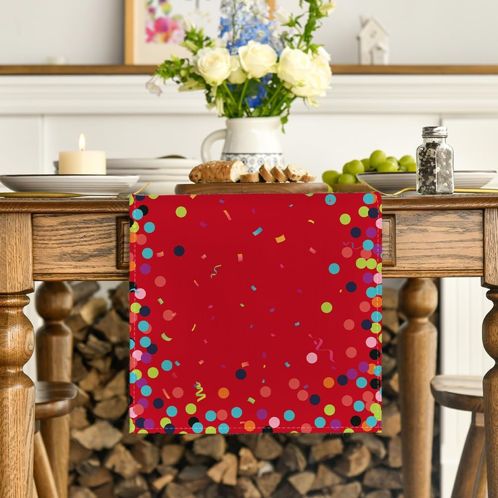 polka-dot-red-happy-birthday-table-runner-seasonal-christmas-winter-kitchen-dining-table-decoration-for-home-party-decor-13x72-inch