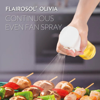 OLIVIA. the Original Advanced Oil Sprayer for Cooking, Salads, Bbqs and More, Continuous Spray with Portion Control, Trusted by Chefs. Patented Technology. (Glass Bottle) (Golden Leaves) | Portion Control Mist for Air Fryer, Salad, BBQ, Refillable & Reusable, Fine Mist Olive Oil Kitchen Sprayer, Anti-Drip4