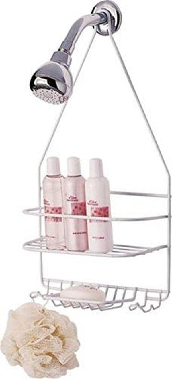 Shower Caddy - Rust Proof High Grade Steel - Designated Tiered Shelves for Shampoo/Soap - Razor Hangers - Includes Secure Suction Cup (White)1