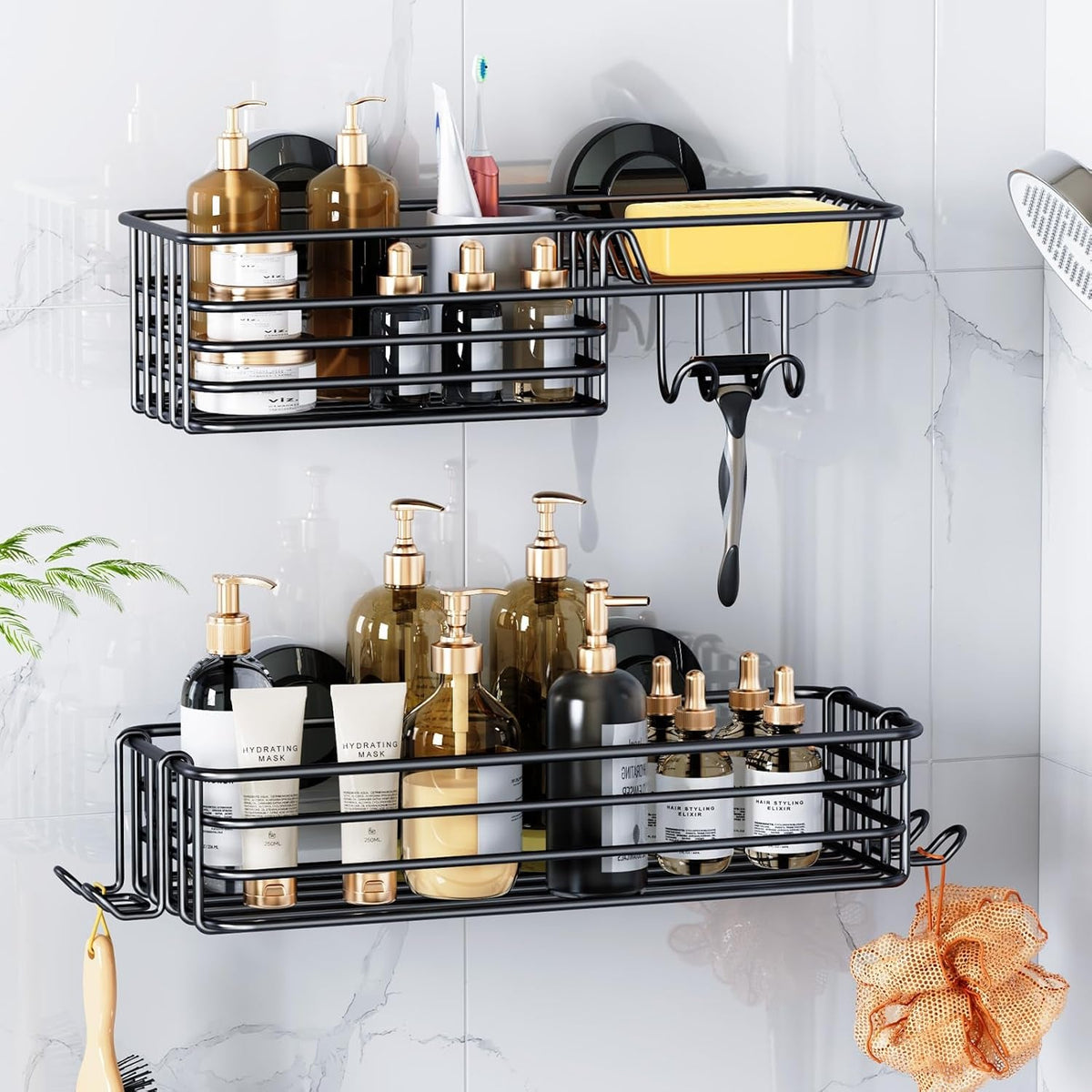 shower-caddy-suction-cup-2-pack-suction-shower-shelf-with-hooks