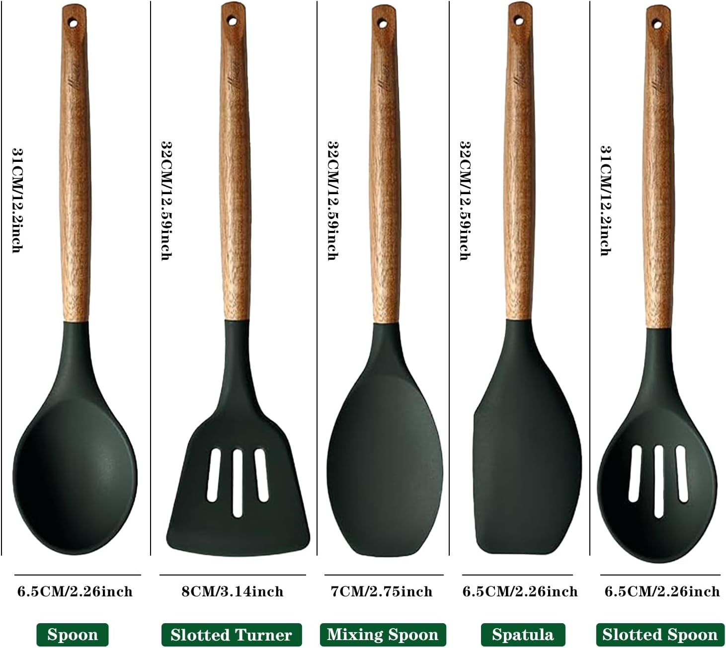 non-stick-silicone-cooking-utensils-set-with-natural-acacia-hard-wood-handle-5-piece-high-heat-resistant-green