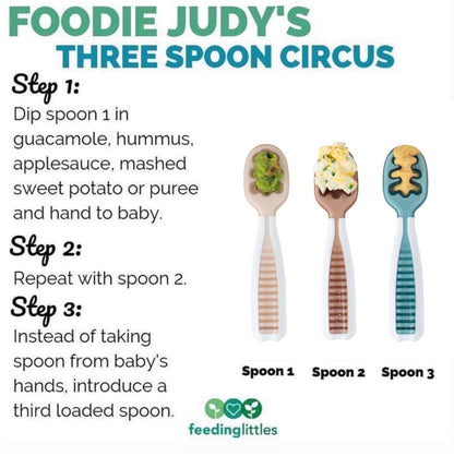 Feeding Littles Baby Spoons 6 Months, 3-Pack Neutrals6