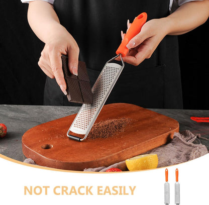 Cheese Grater and Vegetable Slicer with Egg and Vegetable Peeling Stainless Steel 2Pcs with Orange Pp Handle, Convenient to Carry and Store, for Kitchen Use5