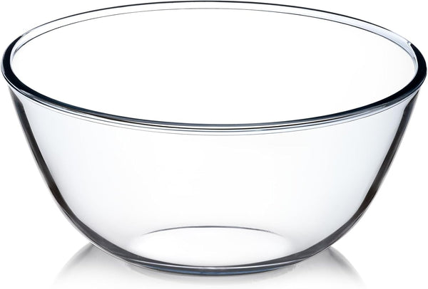 4.5QT Large Glass Mixing Bowl, Big Clear Salad Bowls1
