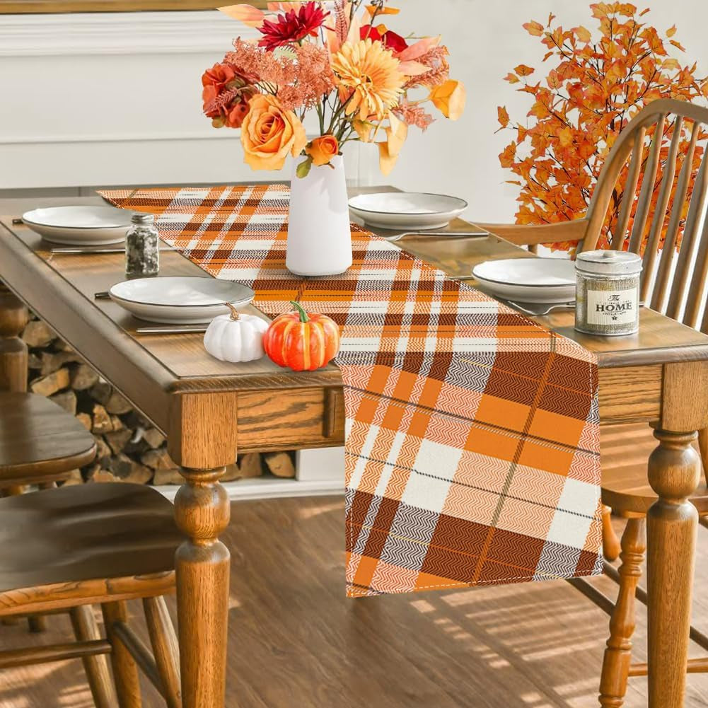 fall-table-runners-60-inches-long-kitchen-dining-plaid-decor-13x60