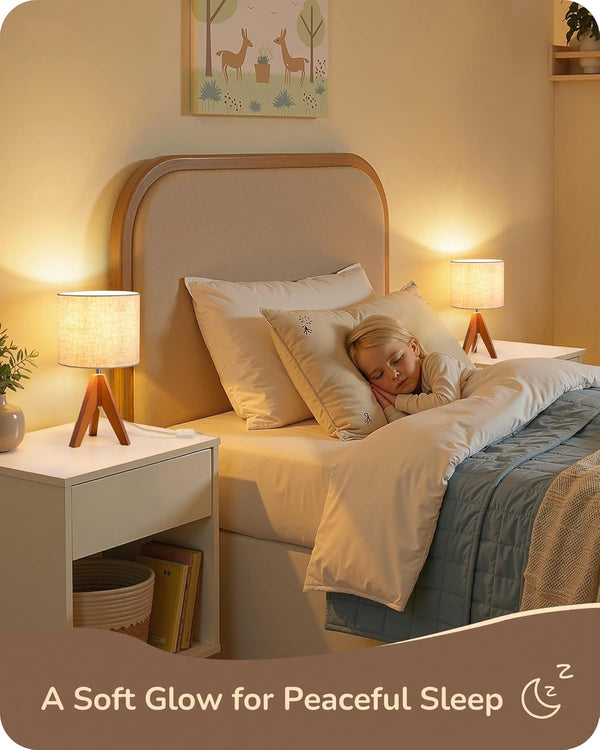 Tripod Table Lamp, Small Cute Bedside Lamp, 14.2 Inch, E26 Base6