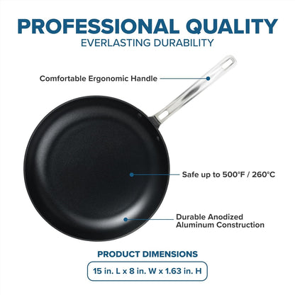 Viking Nonstick Frying Pan, 8 Inch Hard Anodized Kitchen Cookware, Gray4