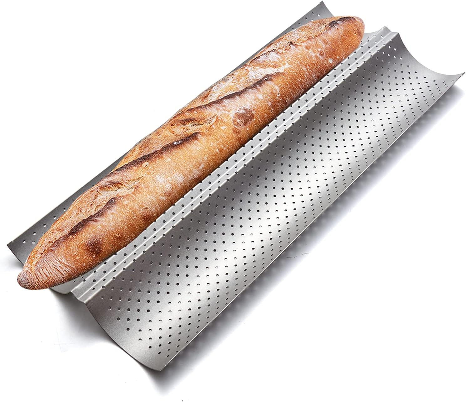 nonstick-baguette-pans-for-french-bread-baking-perforated-2-loaves-baguettes-bakery-tray-15-x-6-3-silver
