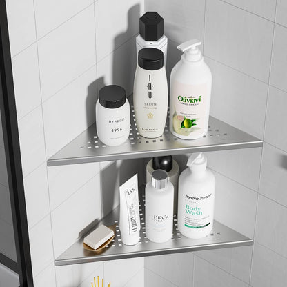 Corner Shower Shelves, 10” Recessed Tile Shower Shelf Brushed, 2 Pack6