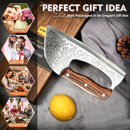Meat Cleaver,8 Inch Kitchen Knife Sharp Blade,Brown5