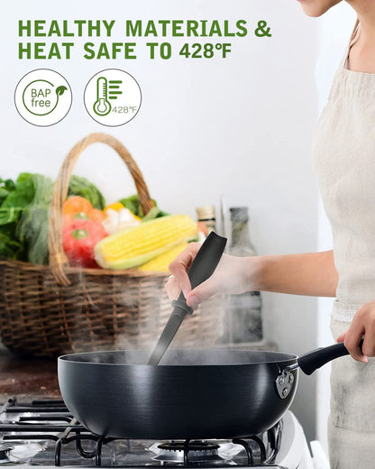 Upgrade Meat Chopper Hamburger Masher Ground Beef Smasher Utensil Mix Tool | Premium Heat Resistant Meat Masher, Nylon Potato Mashers Beef Smasher, Dishwasher Safe Non Stick Mix & Chop Tool Gift, Black2