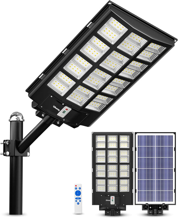 Solar Street Lights Outdoor Of-11000W, 30000Mah, 192 Leds, 3 Modes1