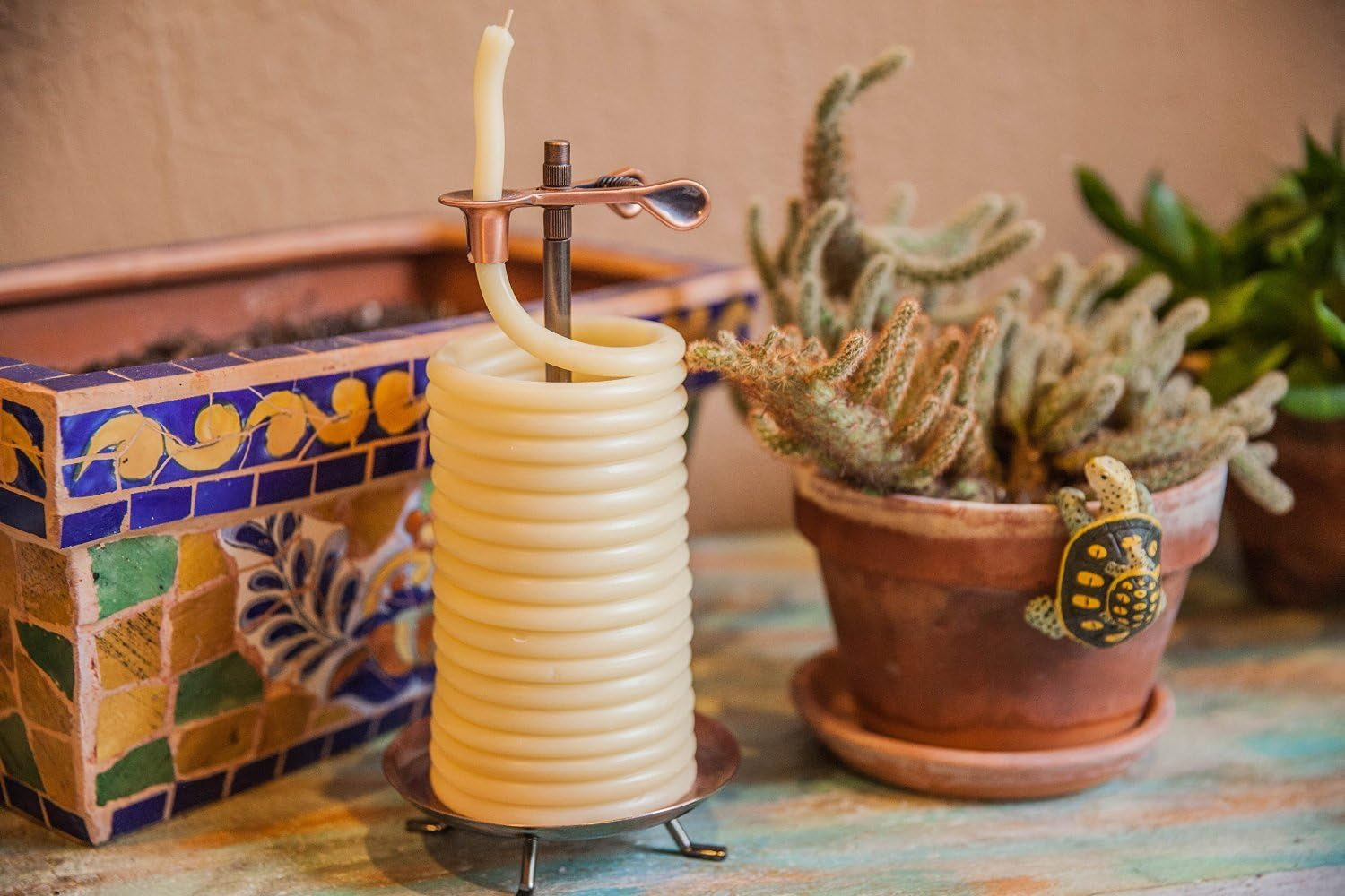 80-hour-vertical-candle-eco-friendly-natural-beeswax-with-cotton-wick