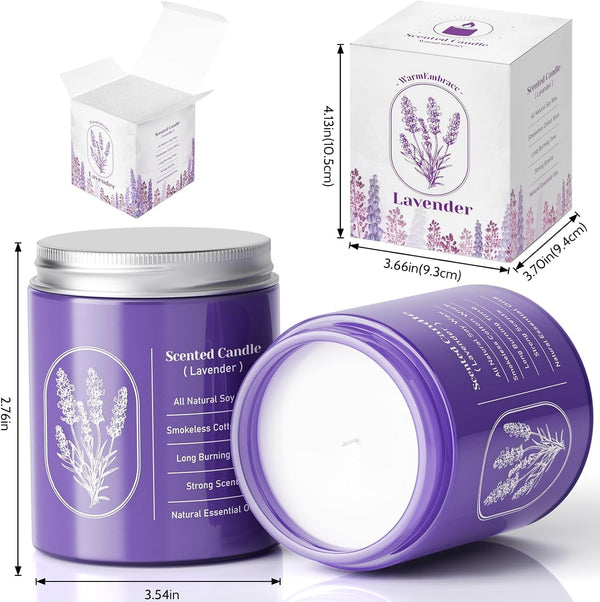 Lavender Scented Soy Candle for Women & Men, 7.6 Oz Jar Candle2