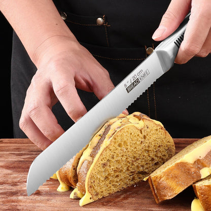 5-Piece Stainless Steel Chef Knife Set - Ultra-Sharp Blades for Easy Cutting Meat/Veggies/Fruits - Ergonomic Handles, Dishwasher Safe, Rust-Resistant (Home/Pro Use)10
