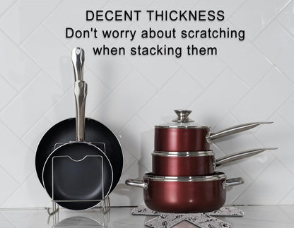 Pot and Pan Protectors 12 Pcs (10" 14" 15"), Pan Protectors for Stacking | Soft Felt Pots and Pans Dividers Separator, Avoid Scratching Cookware Protectors, Reusable3