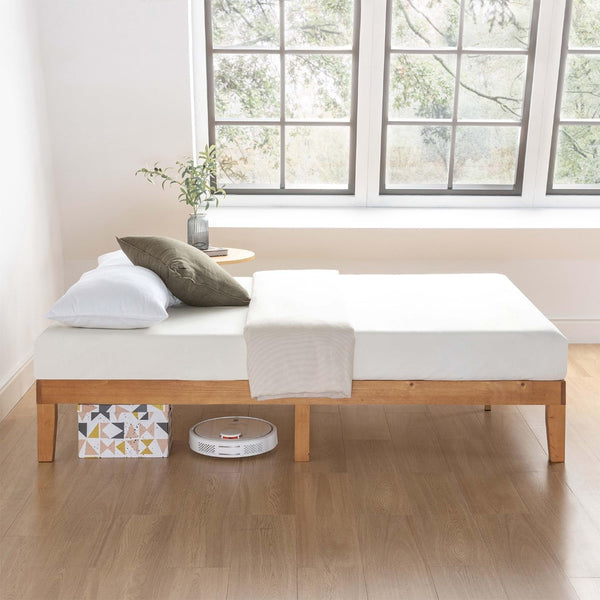 Naturalista Classic - 12 Inch Solid Wood Platform Bed with Wooden Slats, No Box Spring Needed, Easy Assembly, Queen, Pine5