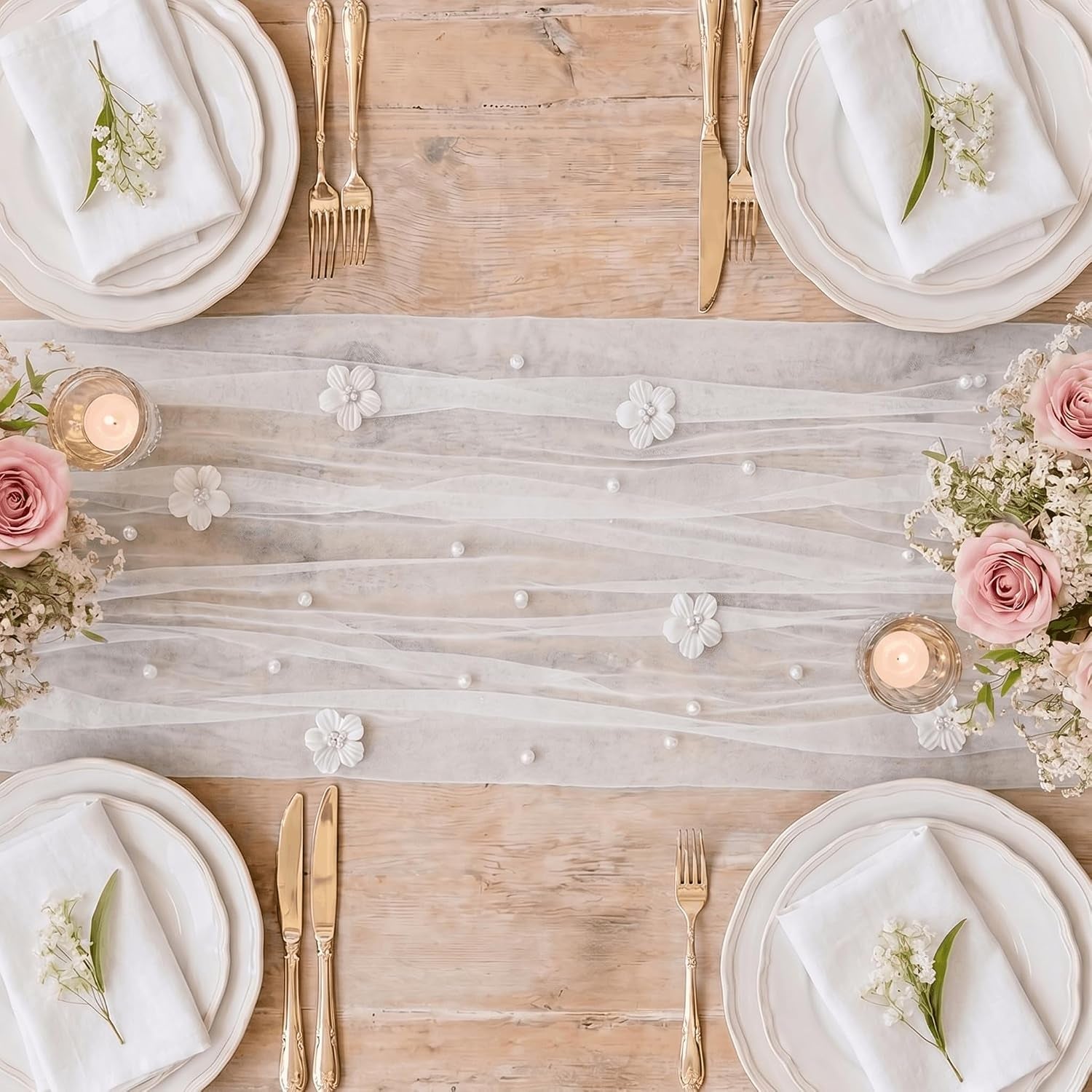 flower-pearl-white-gauze-table-runner-10ft-seasonal-sheer-dining-holiday-wedding-birthday-baby-shower-table-decor-for-home-party