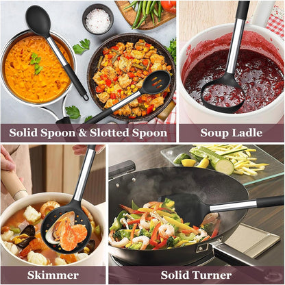 Kitchen Utensils Set of 8, Silicone Utensils Kitchen Tools Set5