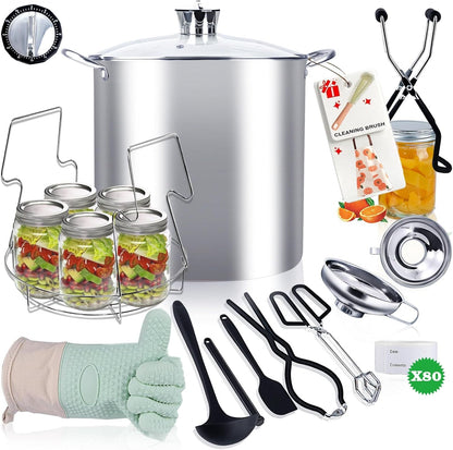Canning Pot-Canning Supplies Starter Kit, Canning Tool Kits Set for Beginners, Stainless Steel Water Bath Canner Kit with Rack for Canning1