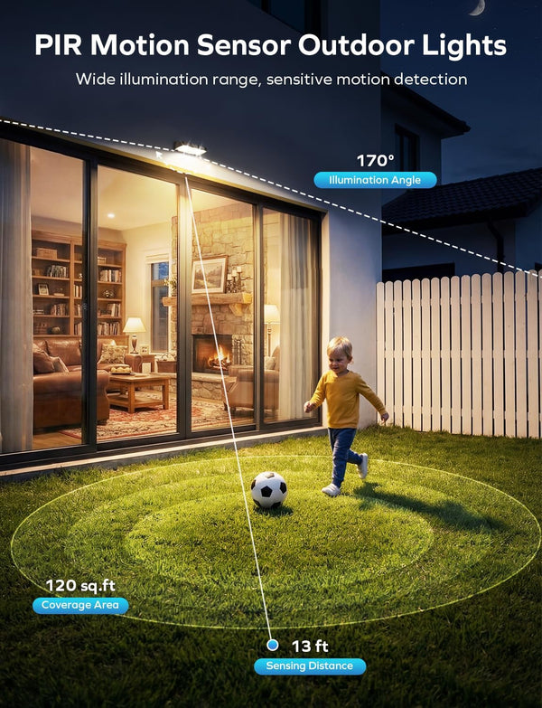 Solar Fence Lights Outdoor with Motion Sensor, 8 Pack Warm White Fence Lights Solar Powered 3 Modes IP65 Waterproof Dusk to Dawn Outdoor Lights for Patio Deck Wall Backyard Garden Decorative3