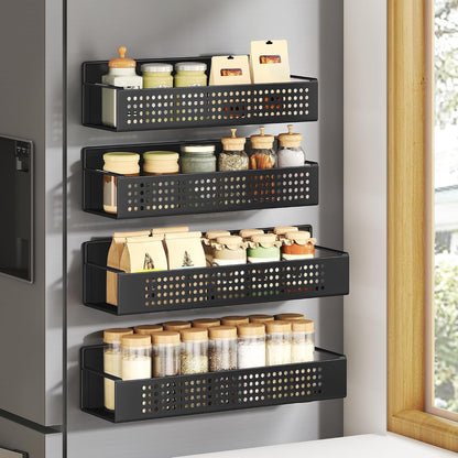 SONGMICS Strong 4 Pack Magnetic Spice Rack for Refrigerator for Organizers1